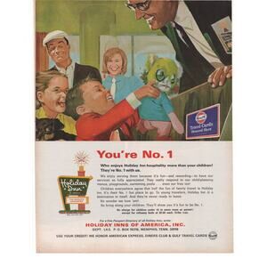 Holiday Inn Advertisement Vtg 1970s Motel Hotel Hospitality Travel Gulf Gasoline